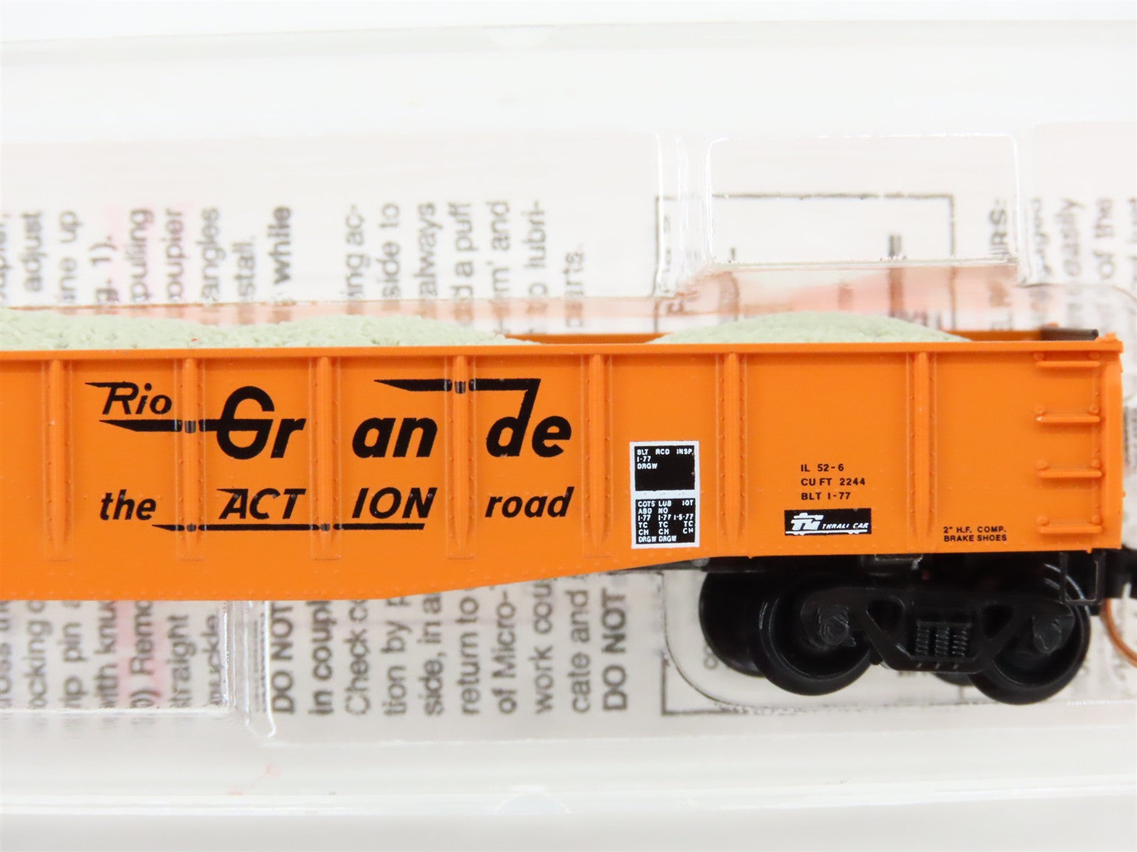N Scale Micro-Trains MTL 46040 D&RGW Rio Grande 50' Fishbelly Side Gondola 56387