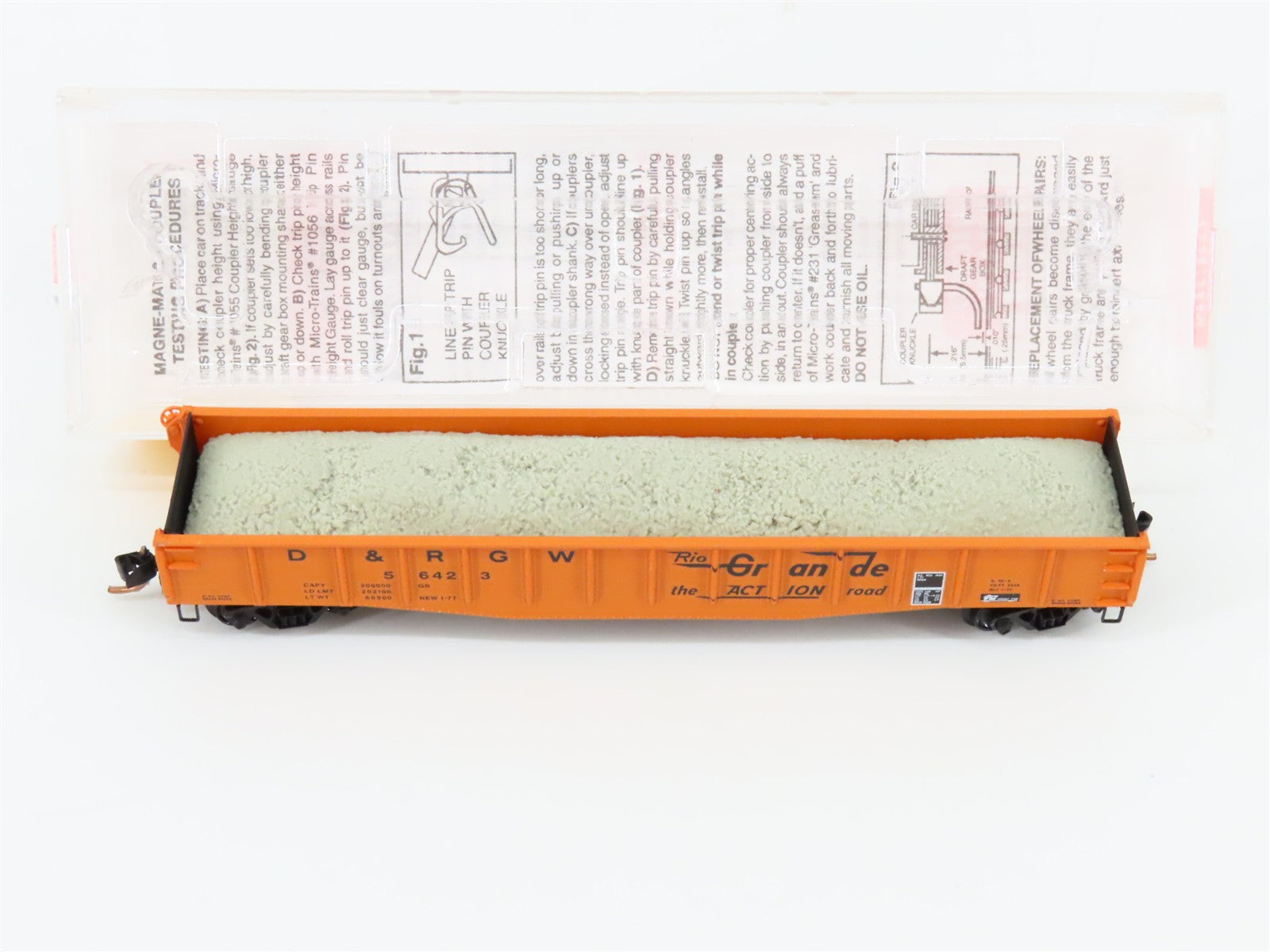 N Scale Micro-Trains MTL 46040 D&RGW Rio Grande 50' Fishbelly Side Gondola 56387