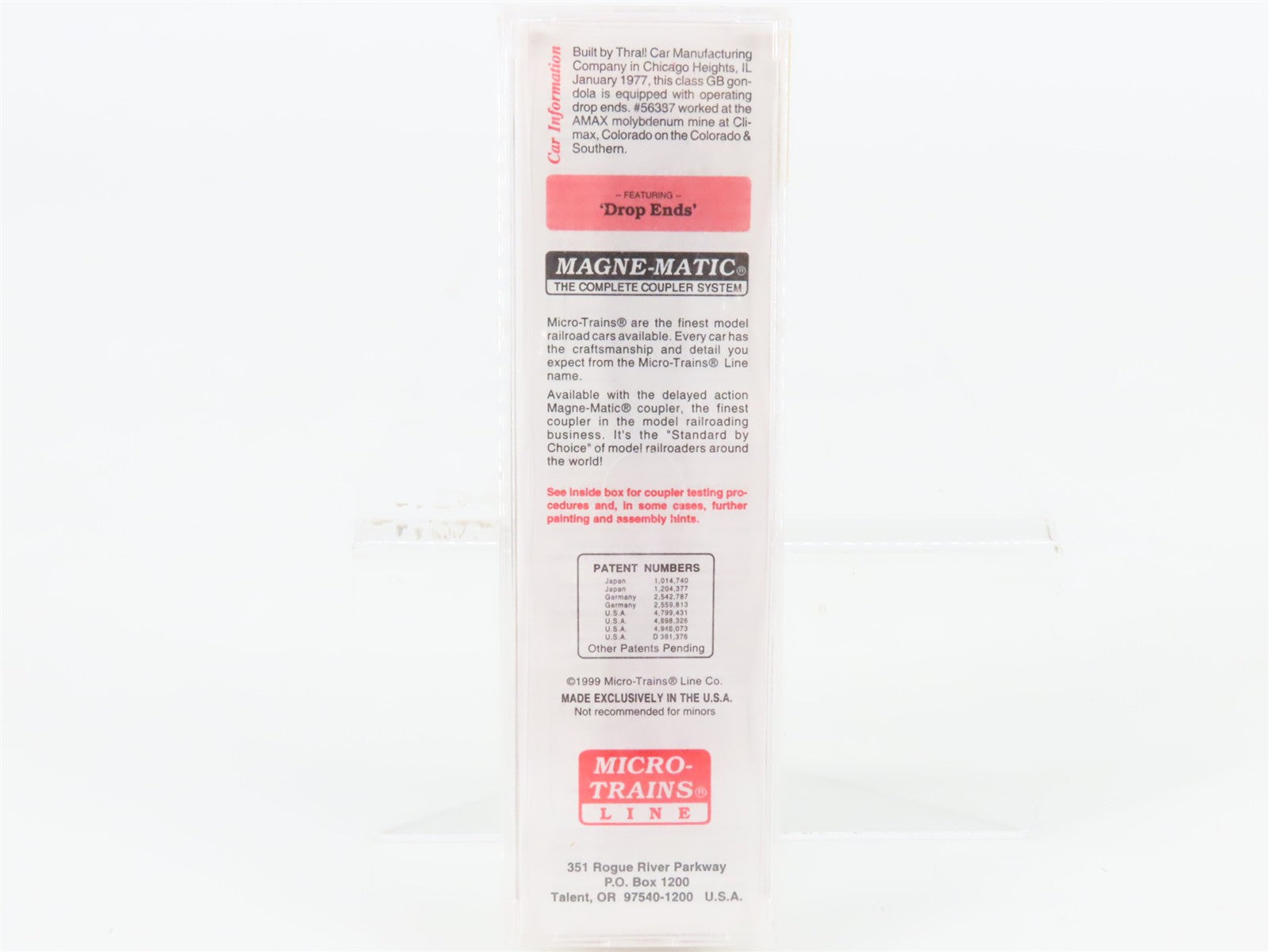 N Scale Micro-Trains MTL 46040 D&RGW Rio Grande 50' Fishbelly Side Gondola 56387