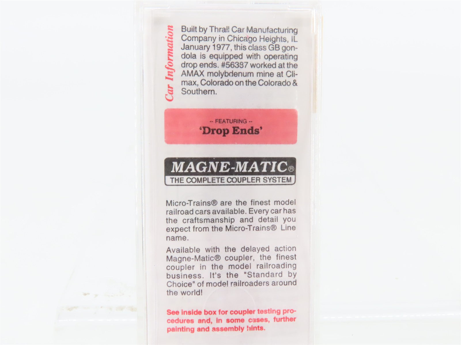 N Scale Micro-Trains MTL 46040 D&RGW Rio Grande 50' Fishbelly Side Gondola 56387