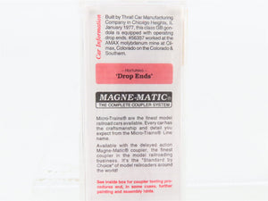 N Scale Micro-Trains MTL 46040 D&RGW Rio Grande 50' Fishbelly Side Gondola 56387