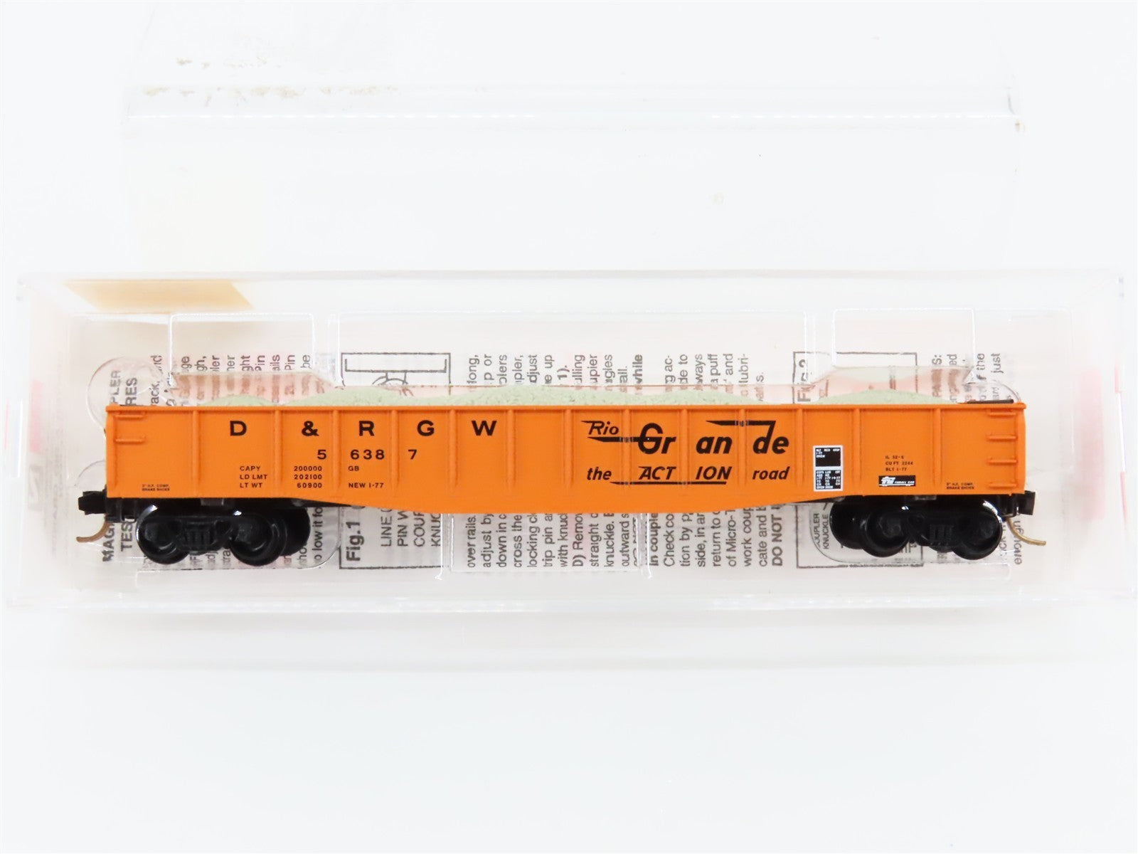 N Scale Micro-Trains MTL 46040 D&RGW Rio Grande 50' Fishbelly Side Gondola 56423