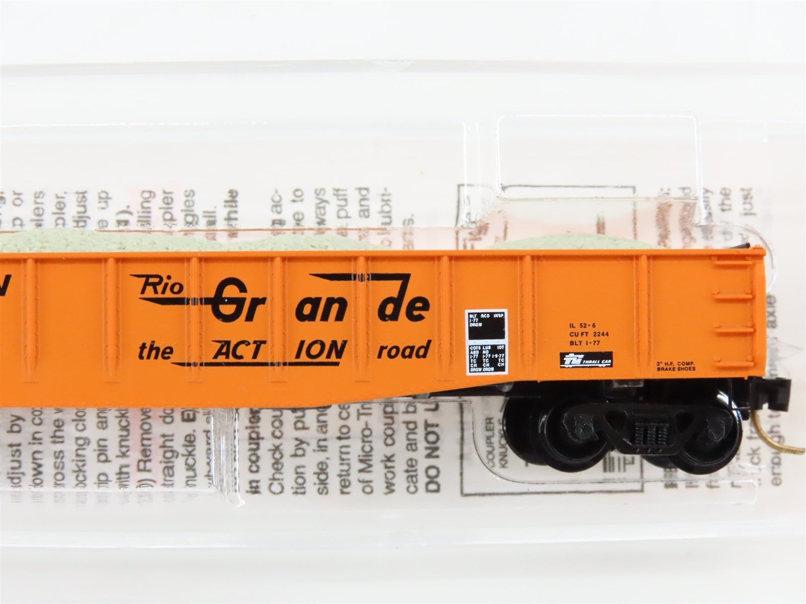N Scale Micro-Trains MTL 46040 D&RGW Rio Grande 50' Fishbelly Side Gondola 56423