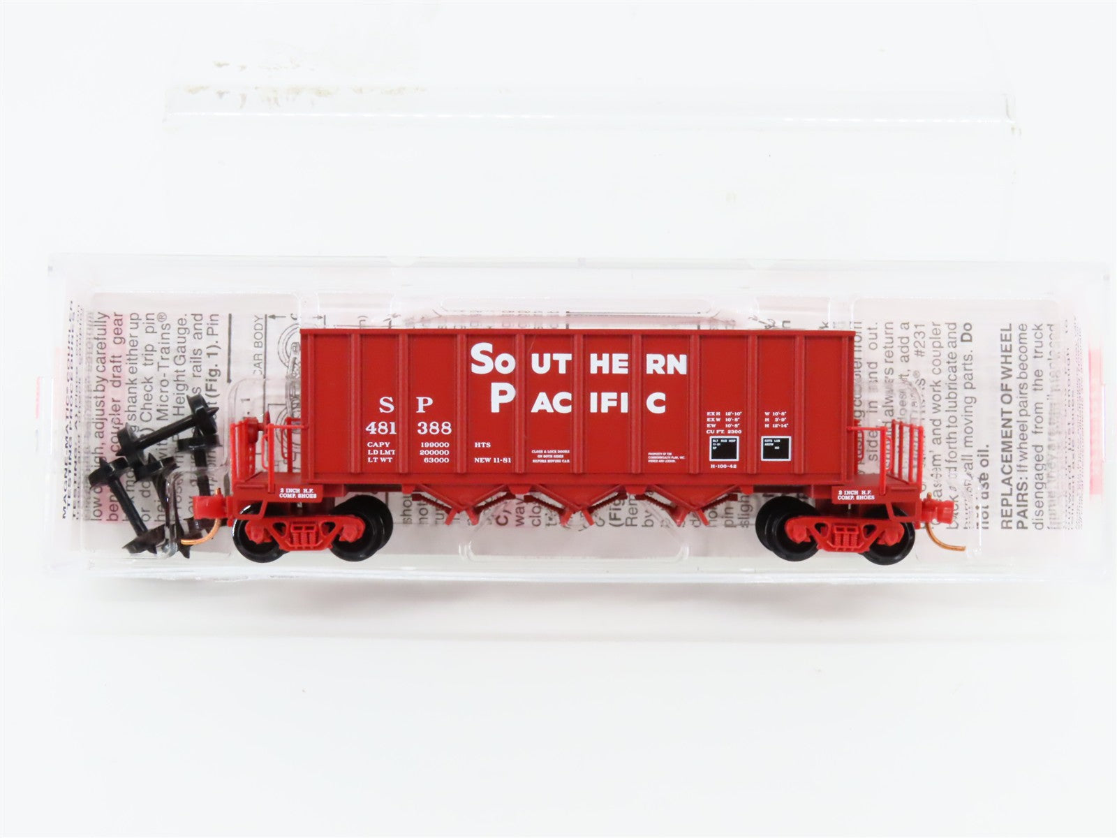 N Scale Micro-Trains MTL 125010 SP Southern Pacific 3-Bay Hopper 481388