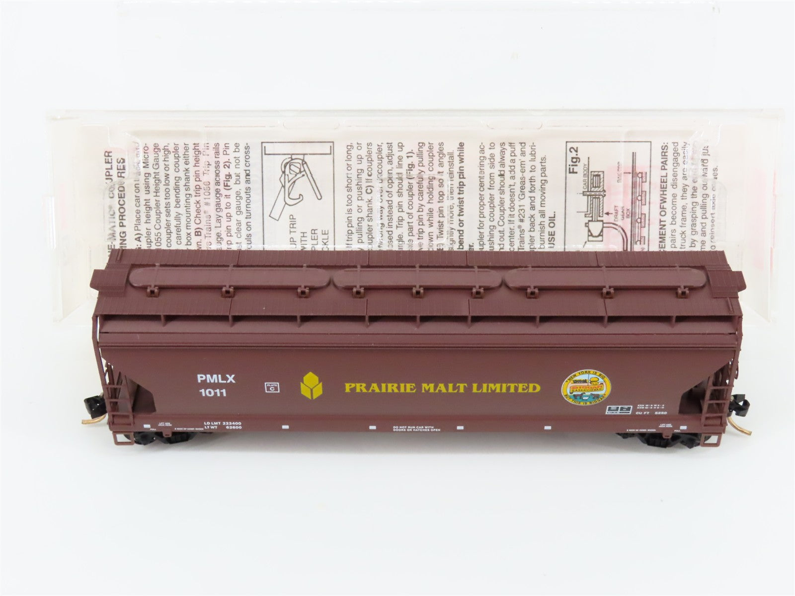 N Scale Micro-Trains MTL 94130 PMLX Prairie Malt Limited 3-Bay Hopper 1011
