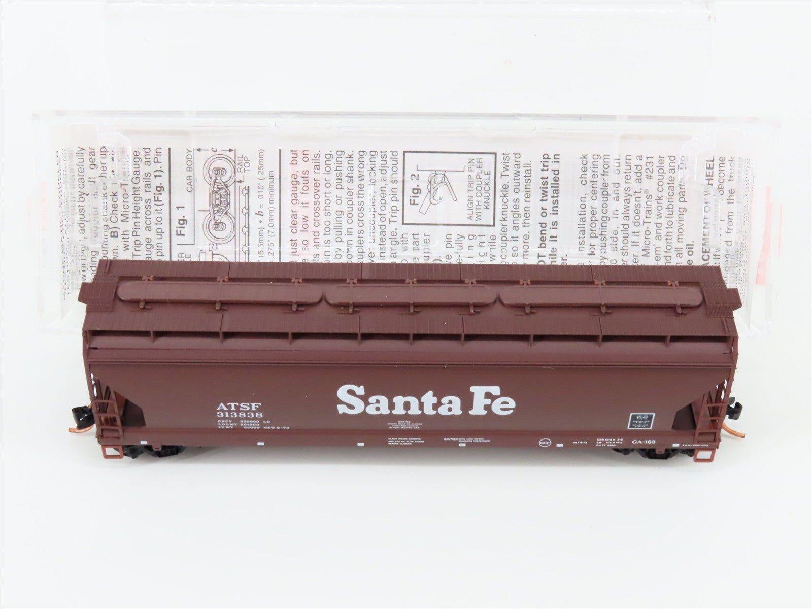 N Scale Micro-Trains MTL 94100 ATSF Santa Fe 3-Bay Covered Hopper 313838