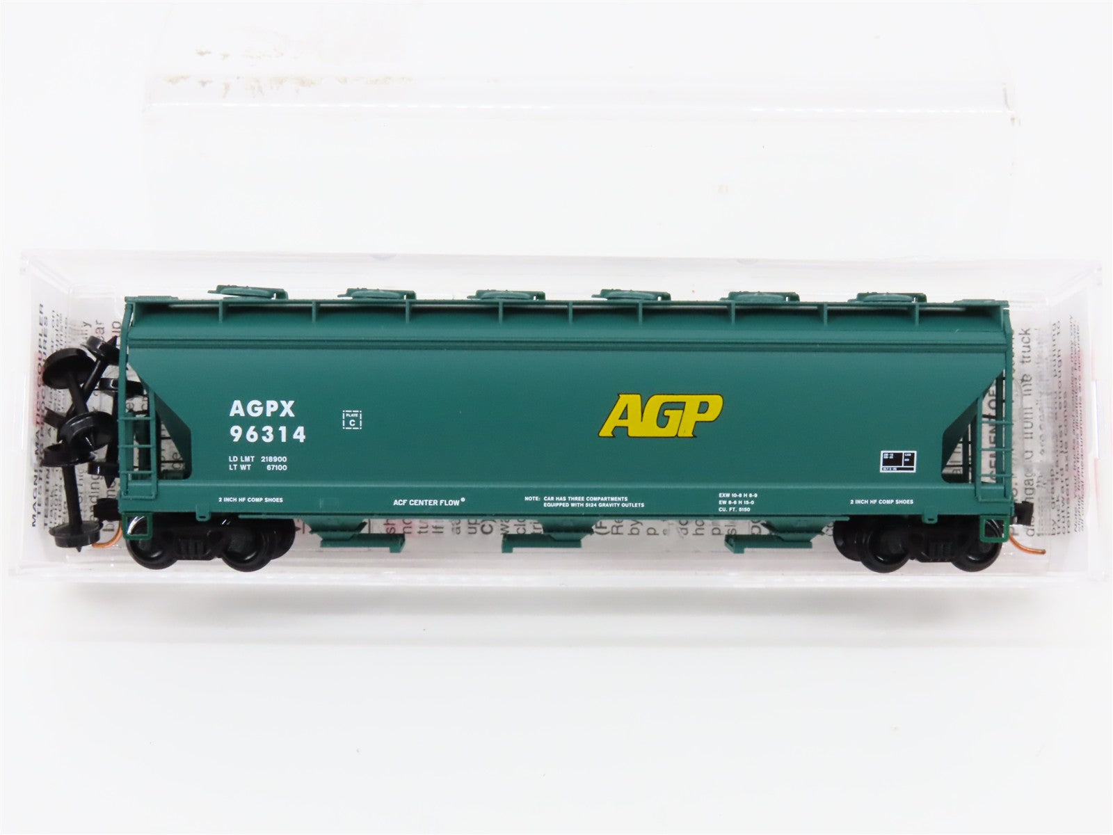 N Scale Micro-Trains MTL 93060 AGPX AG Processing 3-Bay Covered Hopper 96314