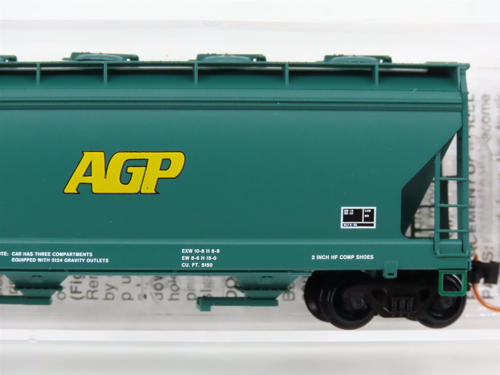 N Scale Micro-Trains MTL 93060 AGPX AG Processing 3-Bay Covered Hopper 96314