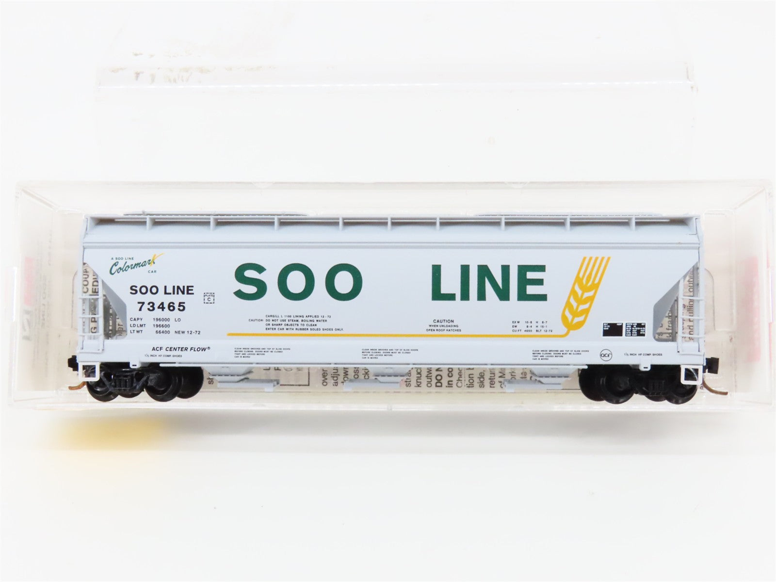 N Scale Micro-Trains MTL 94150 SOO Line 3-Bay Covered Hopper 73465