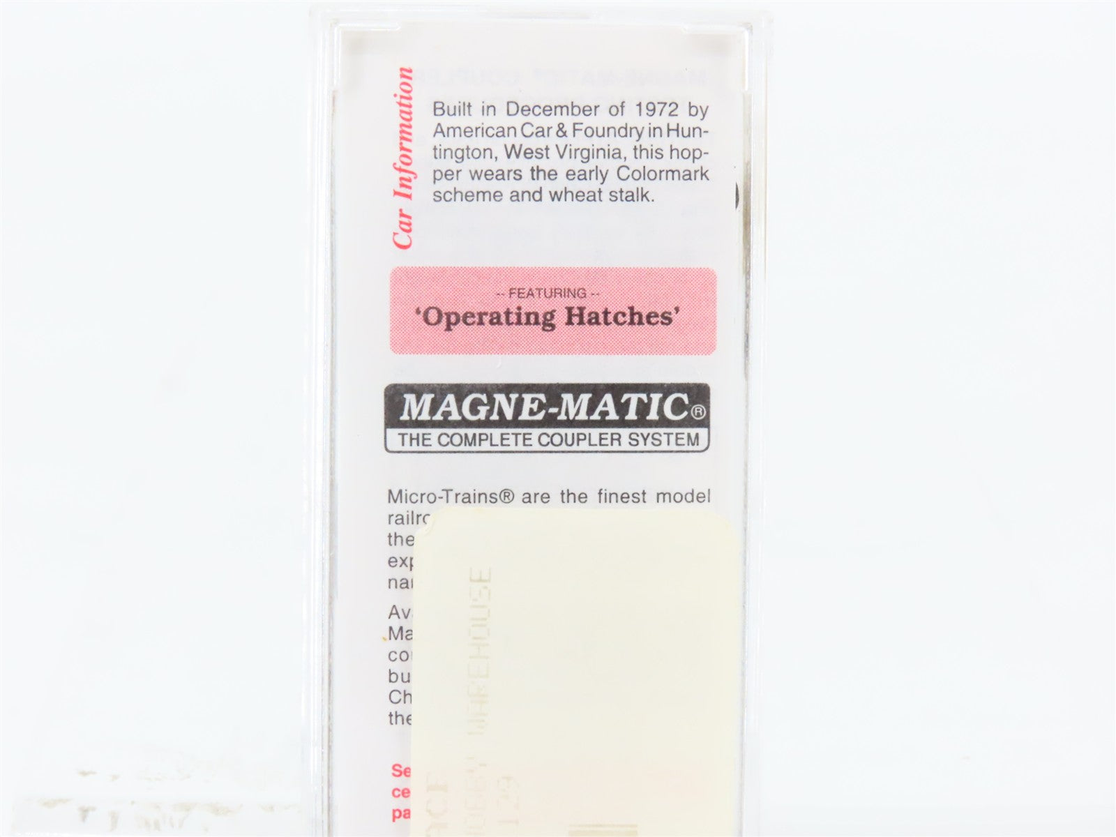 N Scale Micro-Trains MTL 94150 SOO Line 3-Bay Covered Hopper 73465
