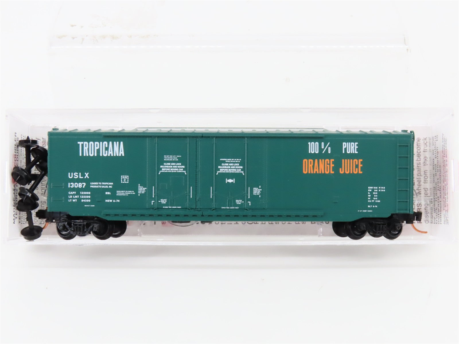N Scale Micro-Trains MTL 75040 USLX Tropicana 50' Box Car 13087