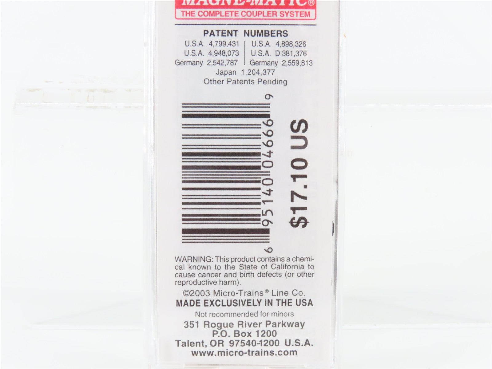 N Scale Micro-Trains MTL 30080 WP Western Pacific 50' Rib Side Box Car 38154
