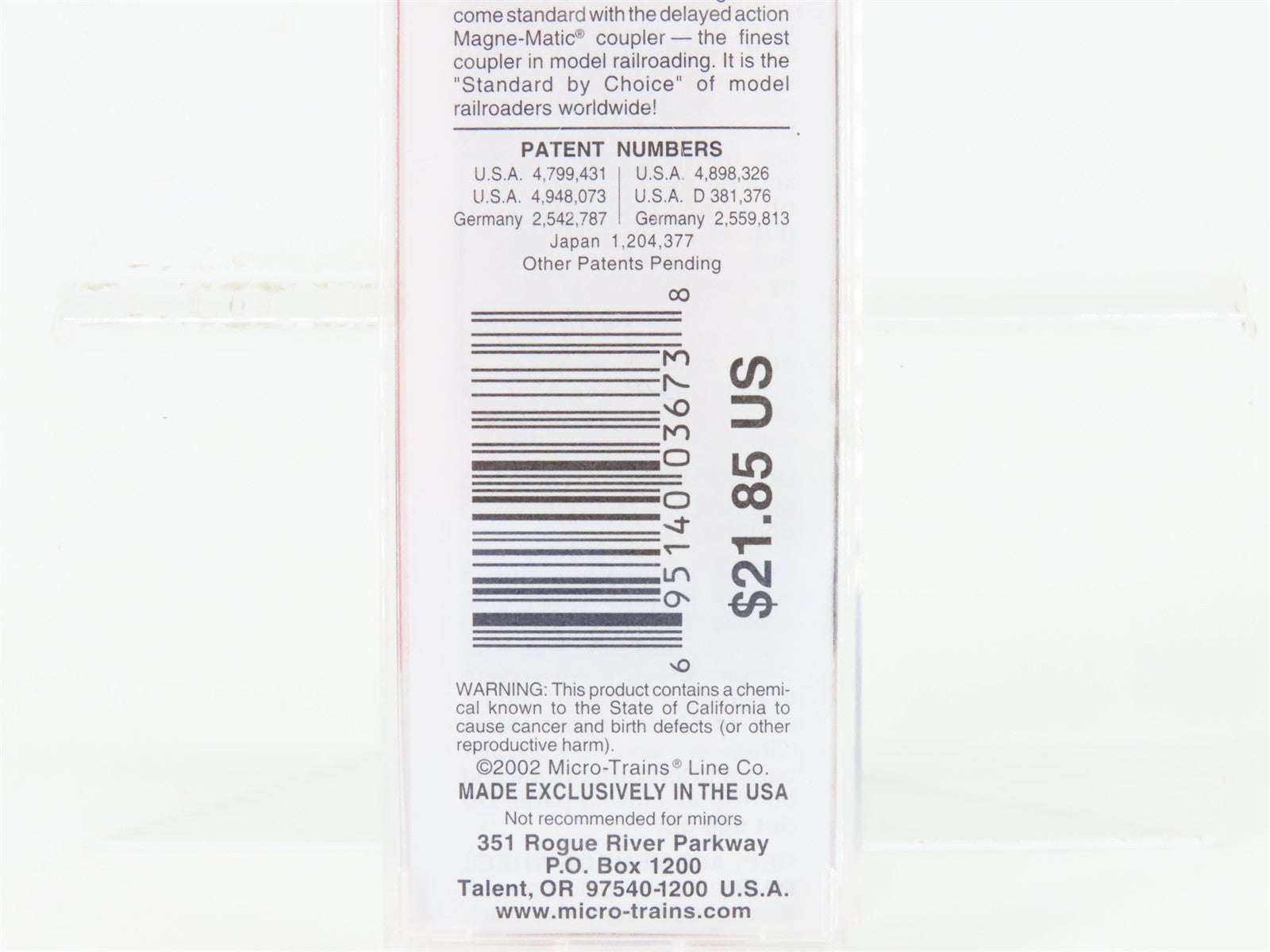 N Scale Micro-Trains MTL 24260 CP Rail 40' Single Door Box Car 55947