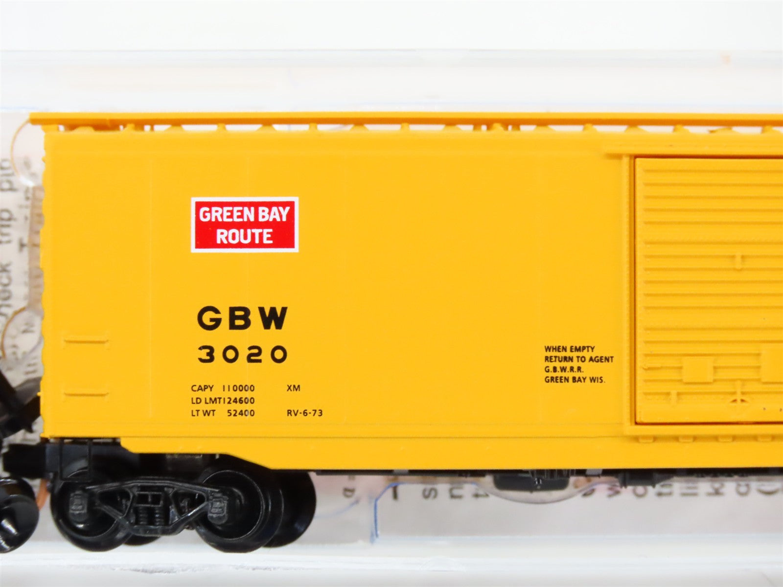 N Scale Micro-Trains MTL 31130 GBW Green Bay Route 50' Single Door Box Car 3020