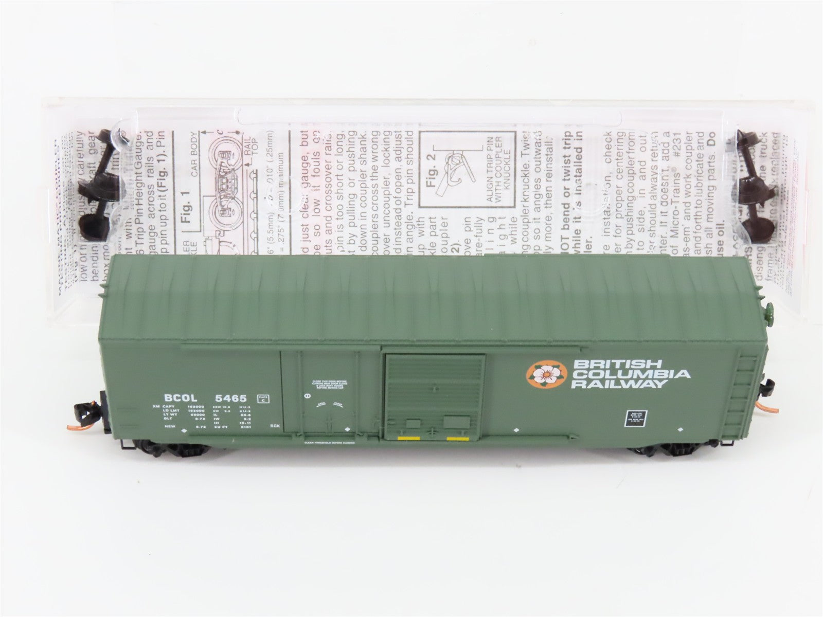 N Scale Micro-Trains MTL 76050 BCOL British Columbia Railway 50' Box Car 5465