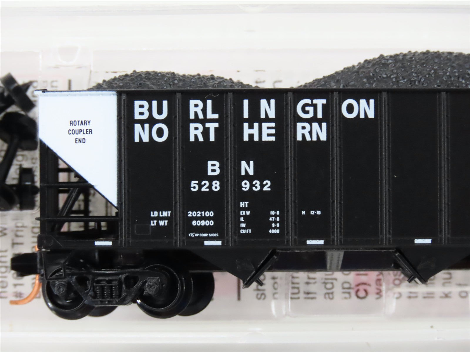 N Scale Micro-Trains MTL 108110 BN Burlington Northern 3-Bay Hopper 528932
