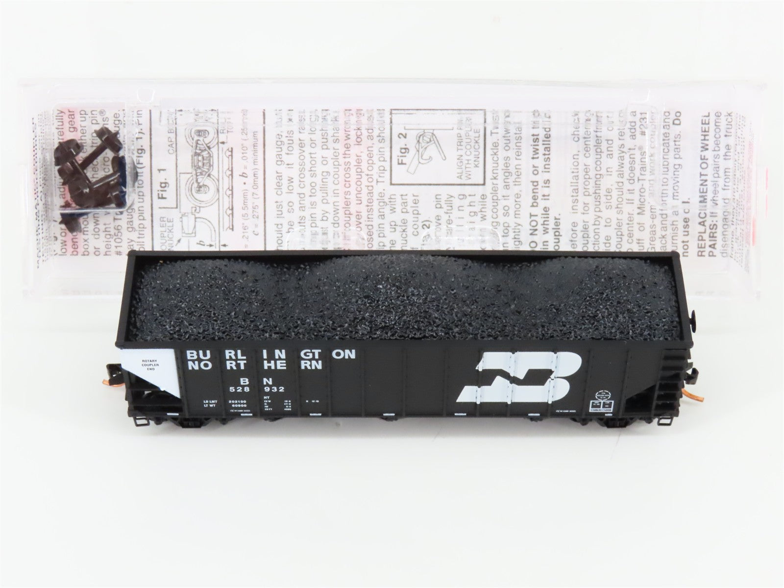 N Scale Micro-Trains MTL 108110 BN Burlington Northern 3-Bay Hopper 528932