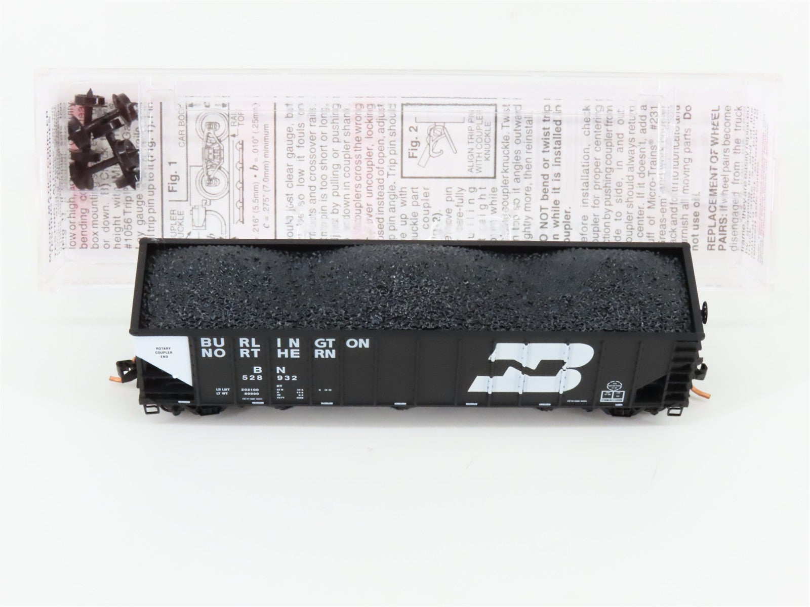 N Scale Micro-Trains MTL 108110 BN Burlington Northern 3-Bay Hopper 528932