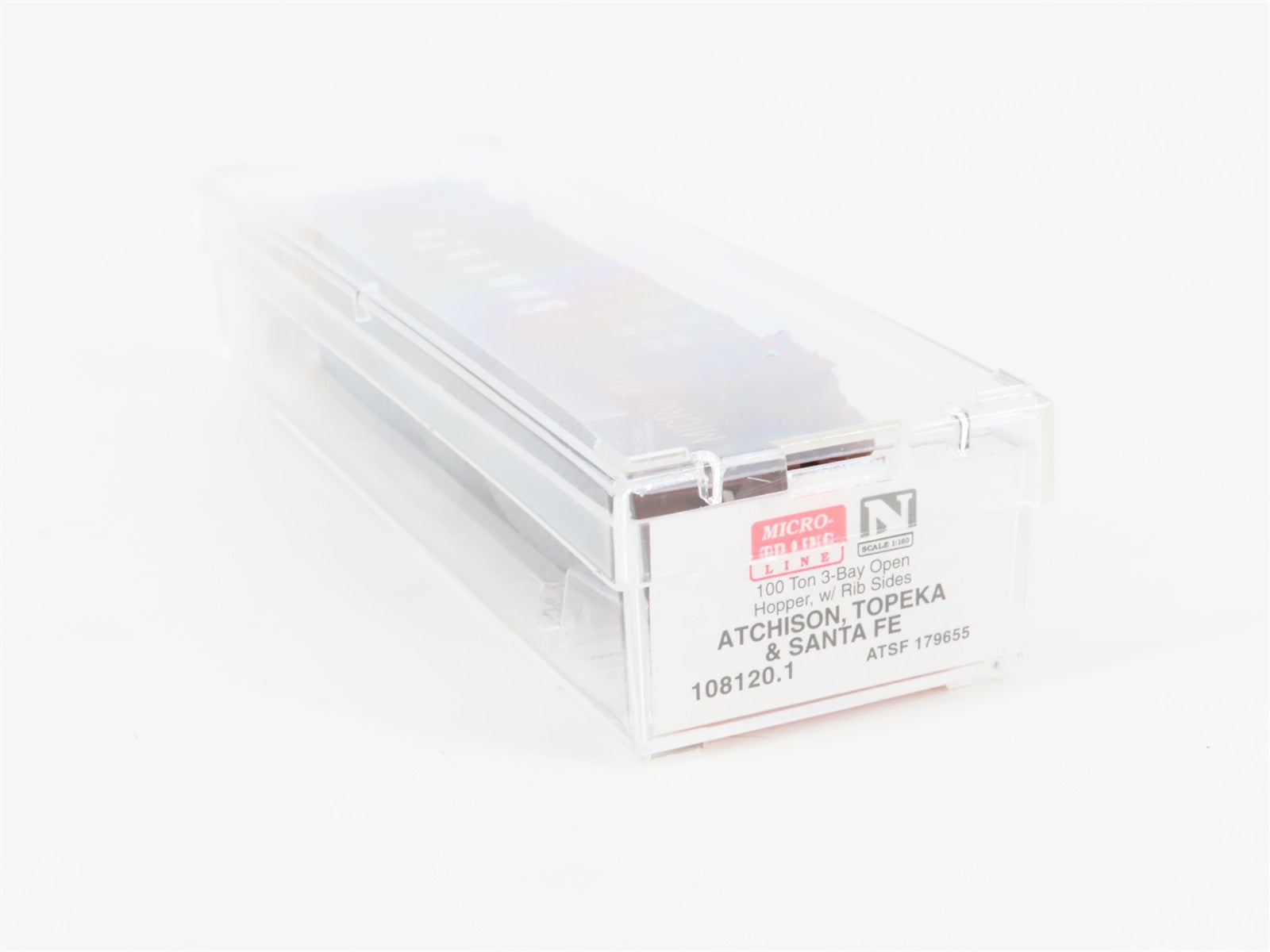 N Scale Micro-Trains MTL 108120.1 ATSF Santa Fe 3-Bay Open Hopper 179655 w/ Load
