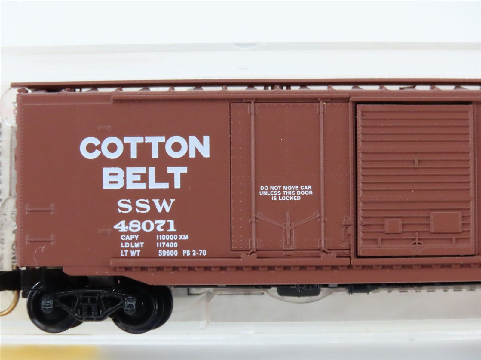 N Scale Micro-Trains MTL 33060 SSW Cotton Belt Blue Streak 50' Box Car 48071