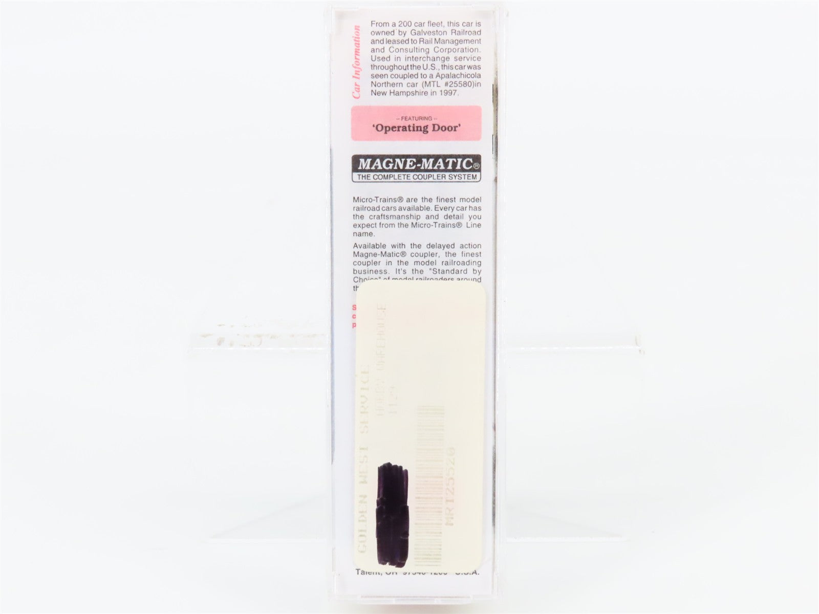 N Scale Micro-Trains MTL 25520 GVSR Golden West Service 50' Box Car 767161