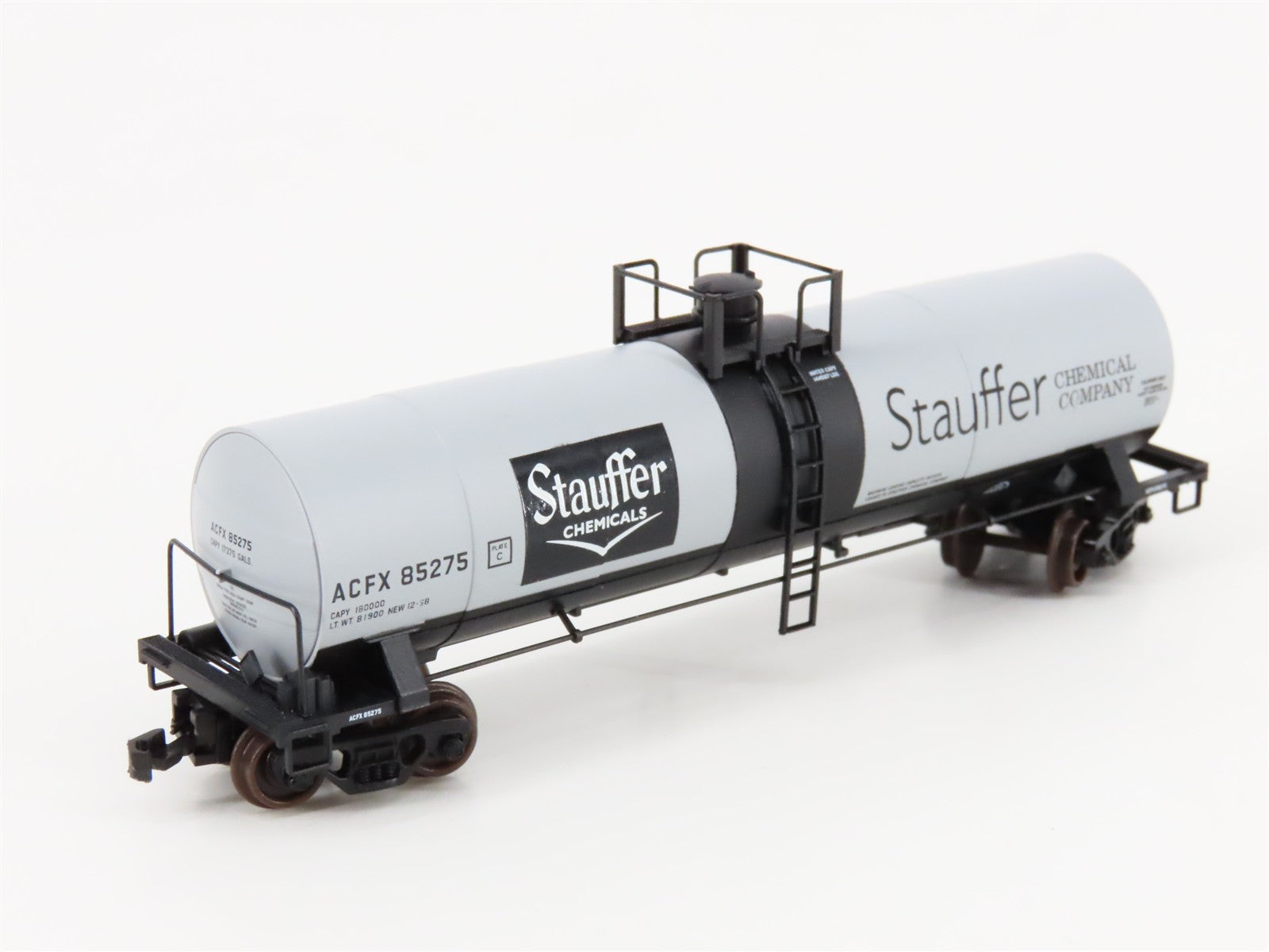 N Scale Atlas 40571 ACFX Stauffer Chemical 17,360 Gal. Tank Car 85275
