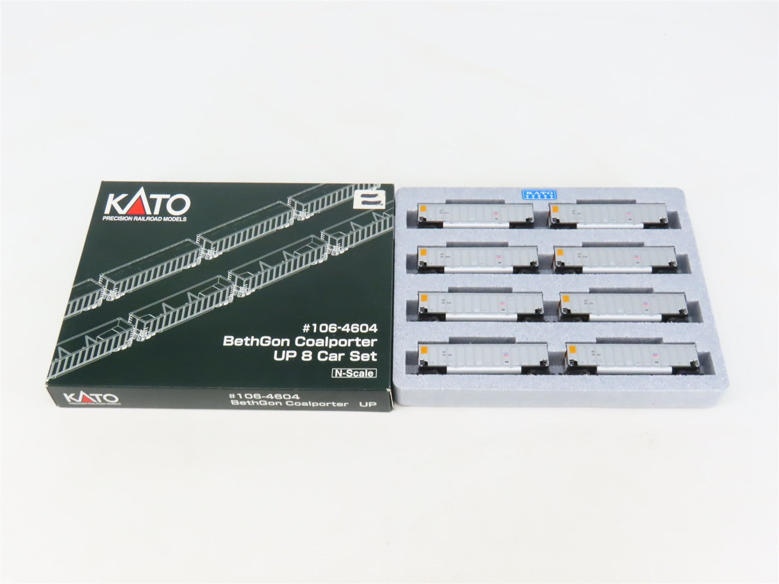 N Scale KATO 106-4604 UP Union Pacific BethGon Coalporter 8-Car Set