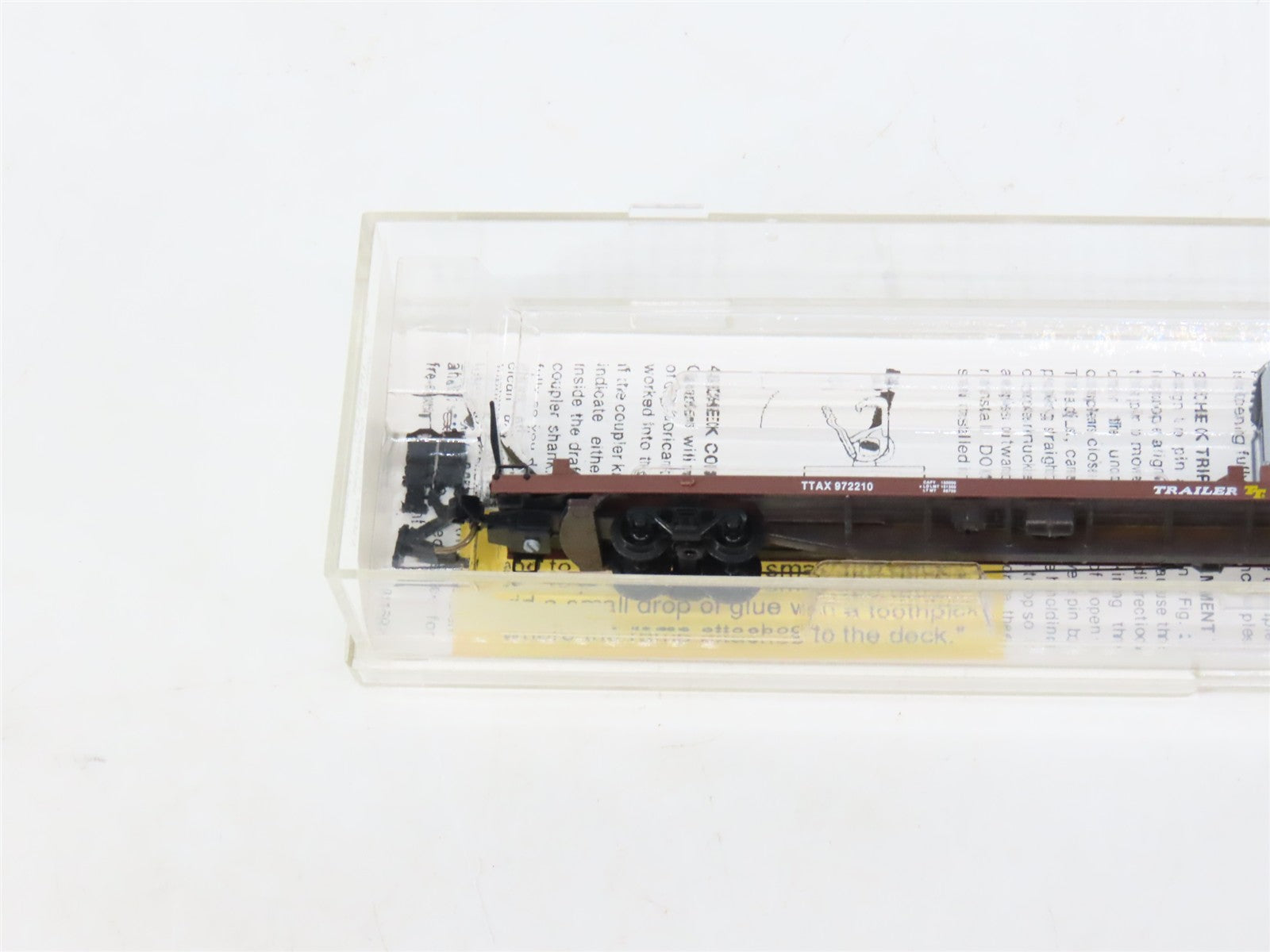 N Scale Micro-Trains MTL 72223 TTAX Trailer Train 89' Flatcar #972210 wContainer
