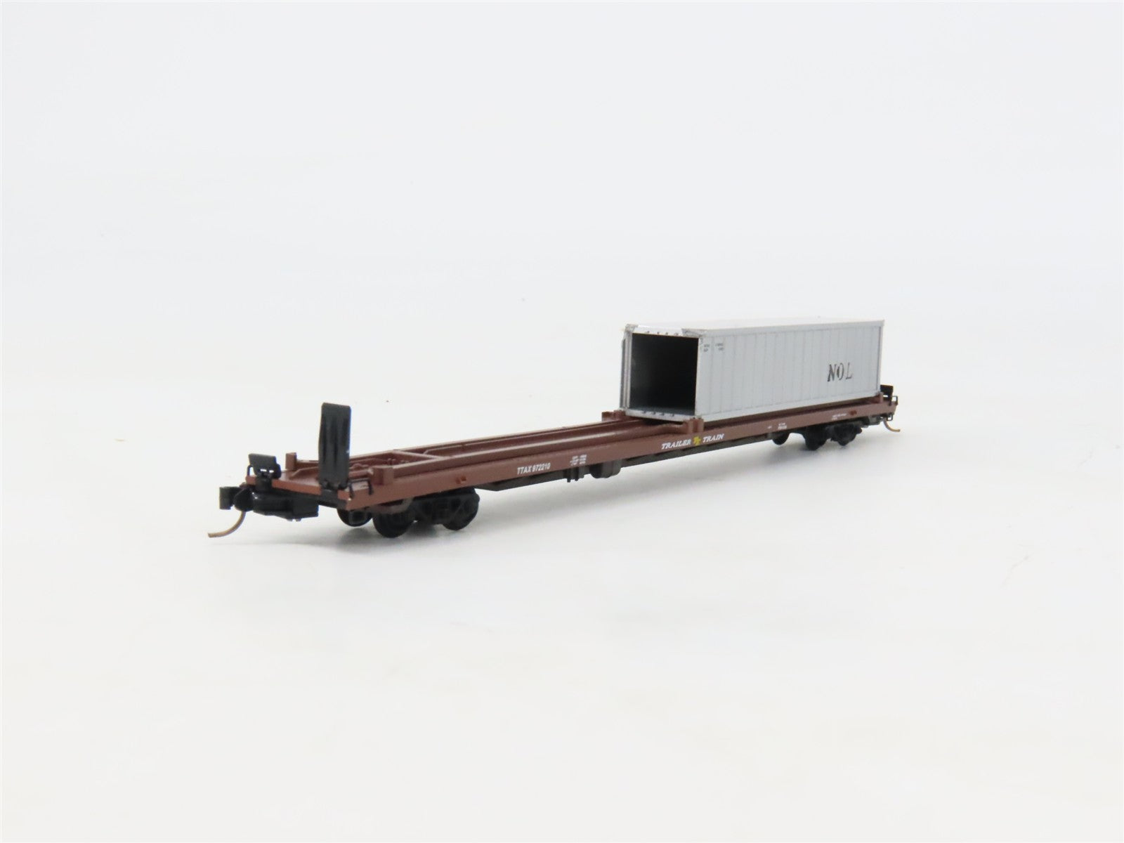 N Scale Micro-Trains MTL 72223 TTAX Trailer Train 89' Flatcar #972210 wContainer