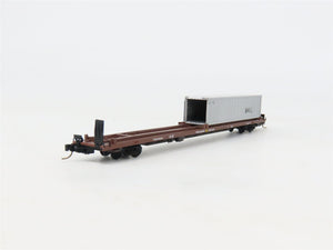 N Scale Micro-Trains MTL 72223 TTAX Trailer Train 89' Flatcar #972210 wContainer