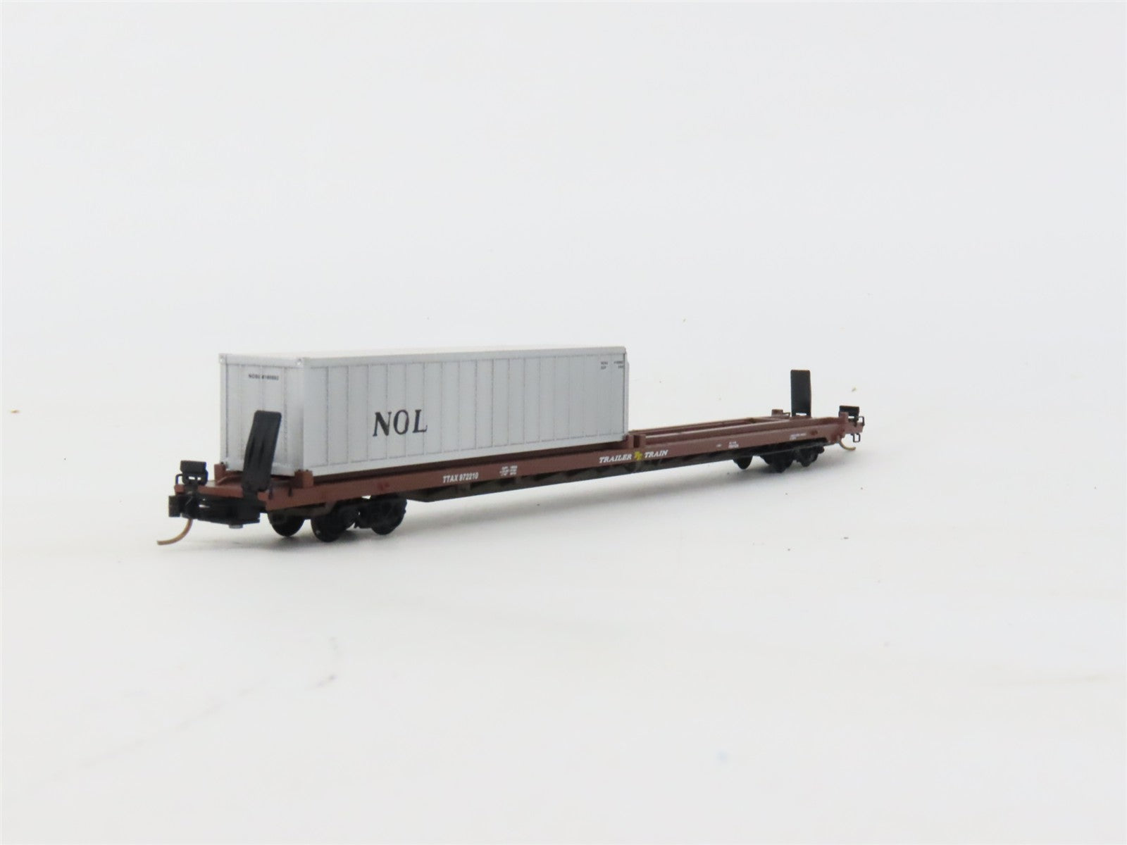 N Scale Micro-Trains MTL 72223 TTAX Trailer Train 89' Flatcar #972210 wContainer