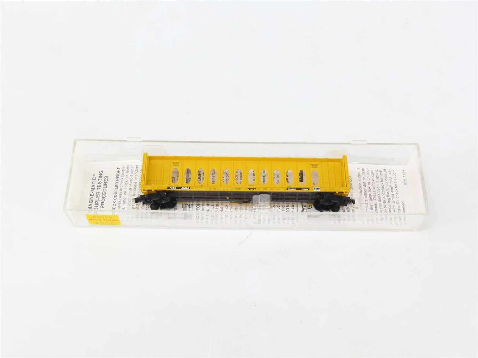 N Scale Micro-Trains MTL 53020 TTZX Trailer Train 60' Centerbeam Flatcar #86090