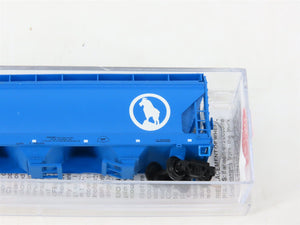 N Scale Micro-Trains MTL 09400260 GN Big Sky Blue 3-Bay Covered Hopper #170039