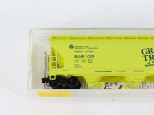 N Scale Micro-Trains MTL 94070 BLMR Grain Train 3-Bay Covered Hopper #1025