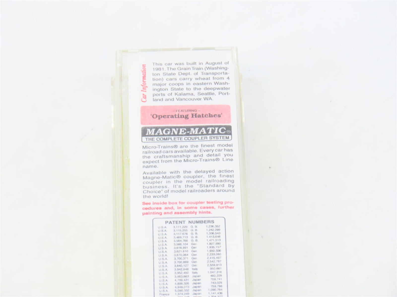 N Scale Micro-Trains MTL 94070 BLMR Grain Train 3-Bay Covered Hopper #1025