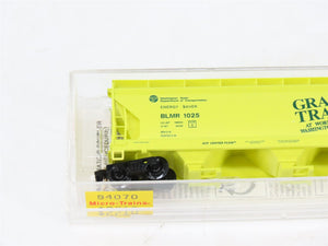 N Scale Micro-Trains MTL 94070 BLMR Grain Train 3-Bay Covered Hopper #1025