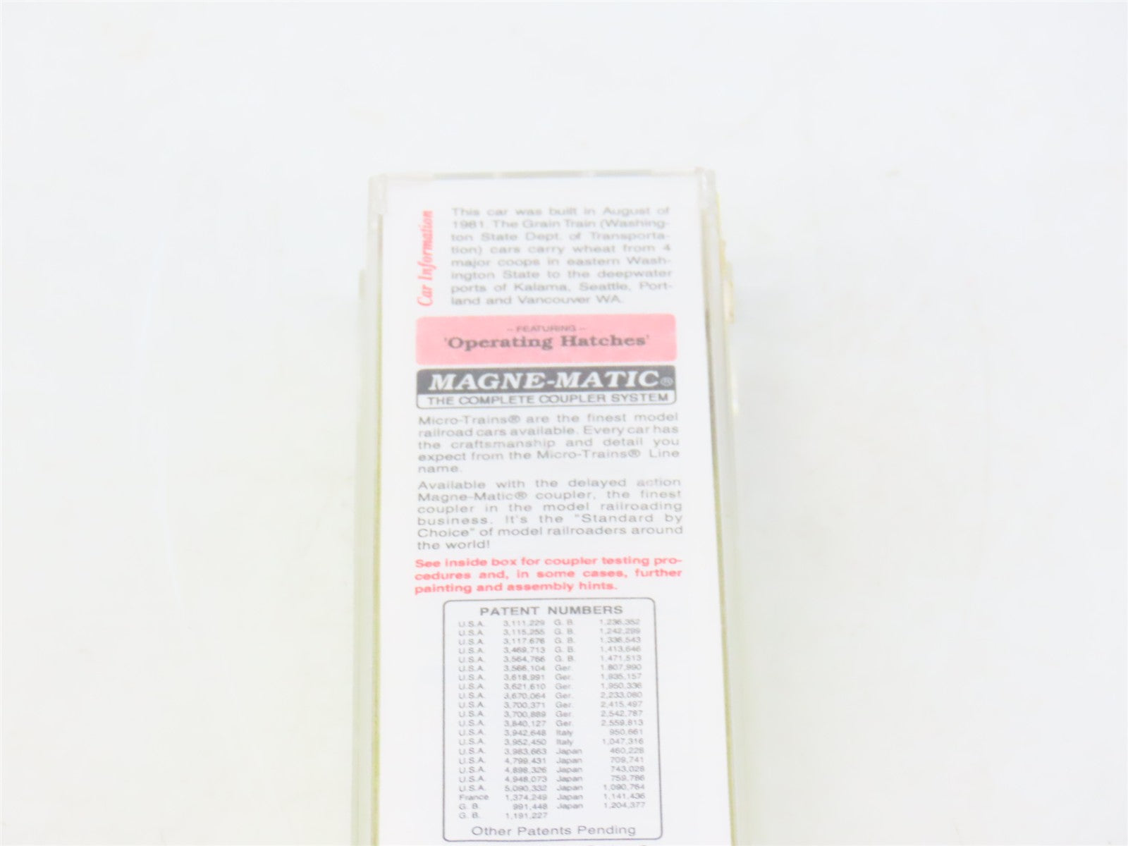 N Scale Micro-Trains MTL 94070 BLMR Grain Train 3-Bay Covered Hopper #1025