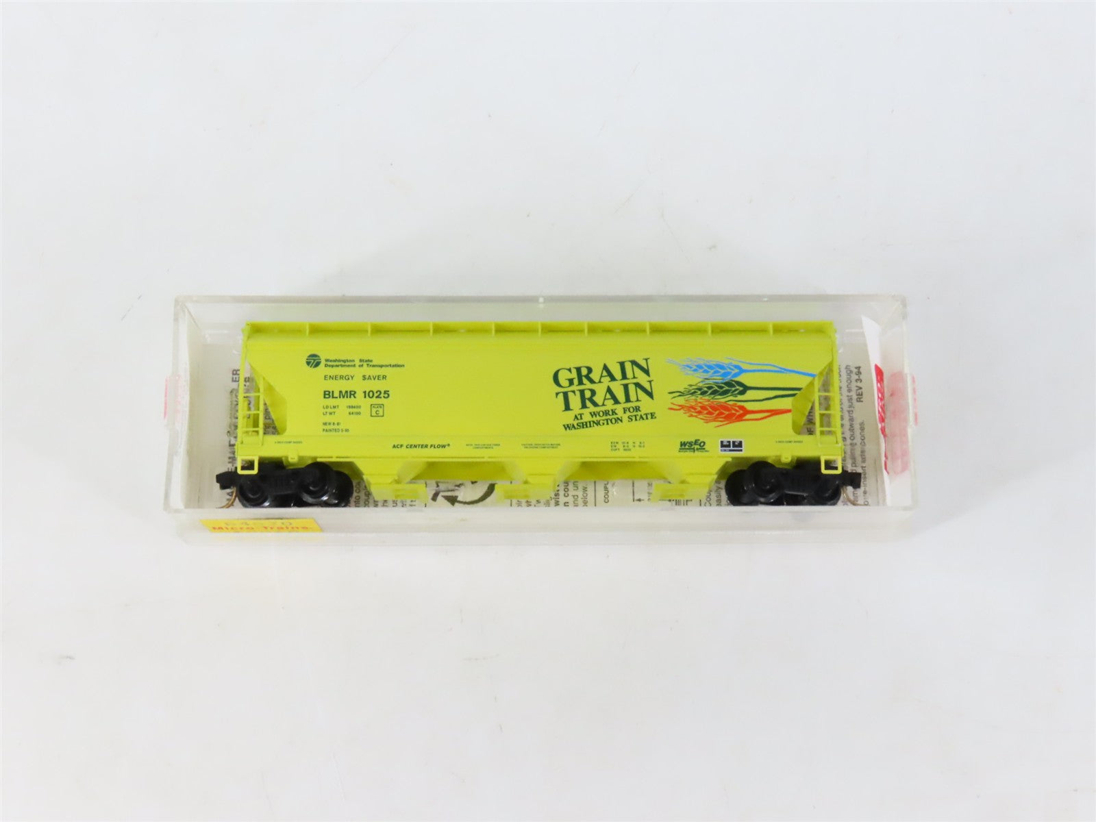 N Scale Micro-Trains MTL 94070 BLMR Grain Train 3-Bay Covered Hopper #1025