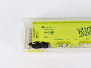 N Scale Micro-Trains MTL 94070 BLMR Grain Train 3-Bay Covered Hopper #1025