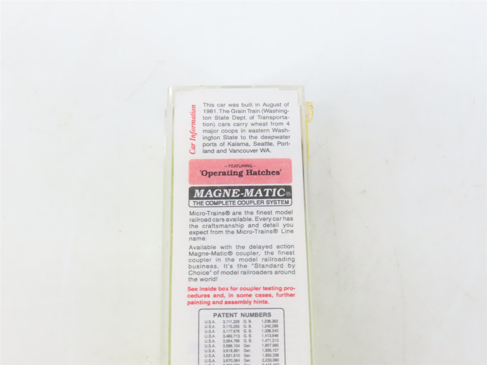 N Scale Micro-Trains MTL 94070 BLMR Grain Train 3-Bay Covered Hopper #1025