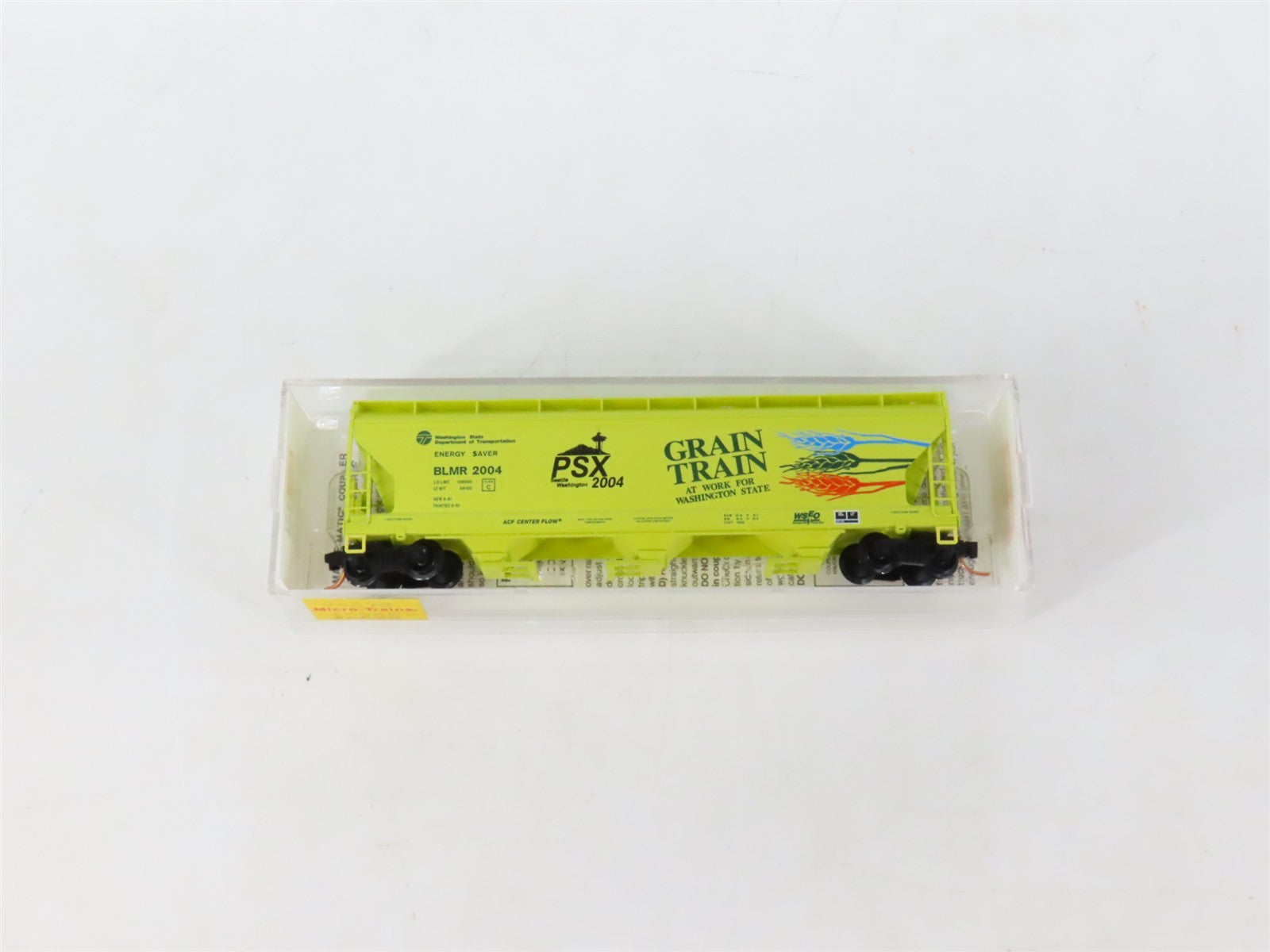N Scale Micro-Trains MTL 94070 BLMR Grain Train 3-Bay Covered Hopper #2004