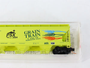 N Scale Micro-Trains MTL 94070 BLMR Grain Train 3-Bay Covered Hopper #2004