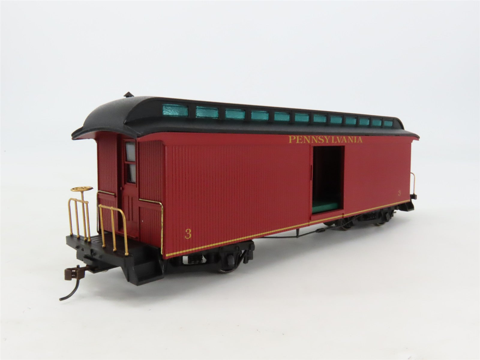 On30 Scale Bachmann 26414 PRR Pennsylvania Baggage Passenger Car #3 wLights