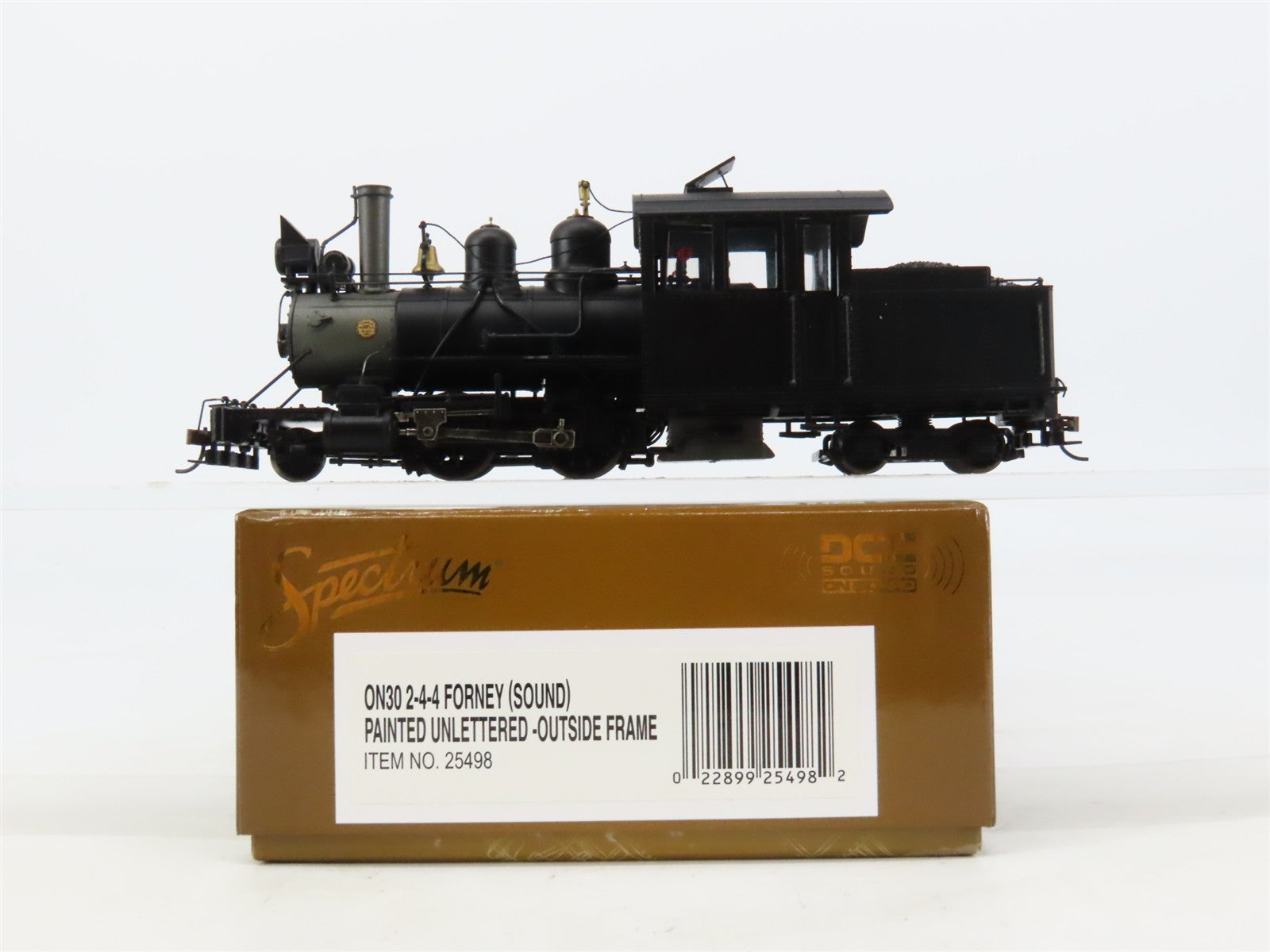 On30 Scale Bachmann 25498 Unlettered 2-4-4 Steam Locomotive wDCC & Sound