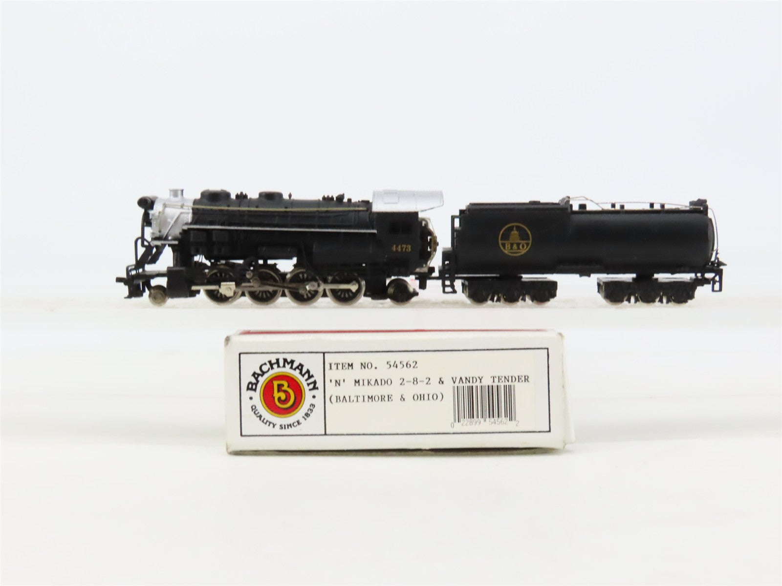 N Scale Bachmann 54562 B&O Baltimore & Ohio 2-8-2 Steam Locomotive #4473