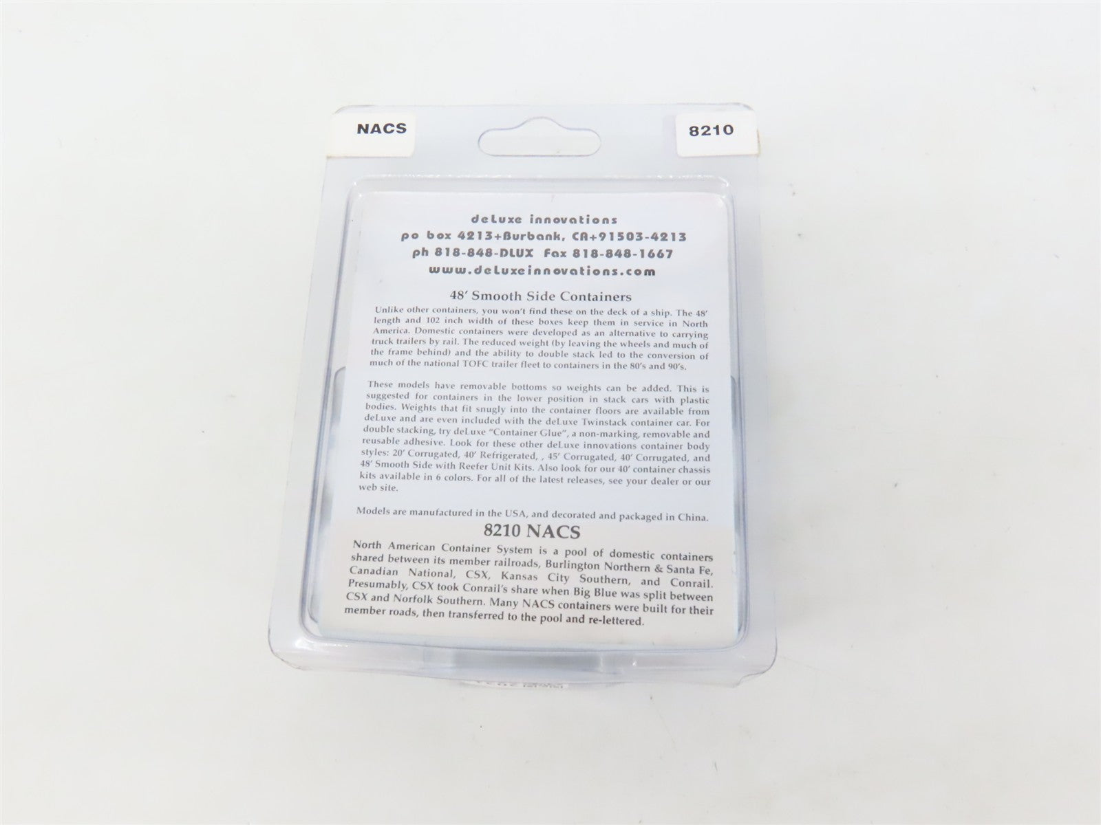 N Scale Deluxe Innovations 8210 NACS NCGU 48' Intermodal Container 2-Pack