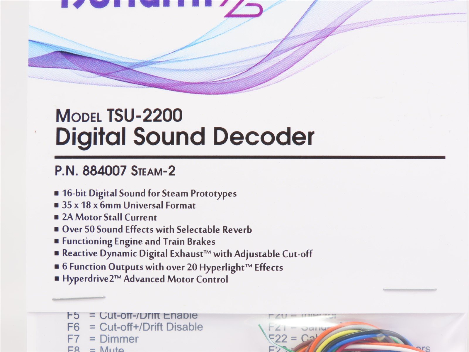 SoundTraxx 884012 TSU-2200 Tsunami 2 Sound Decoder, 2 Amp, Big Steam HO Scale - Foto 8