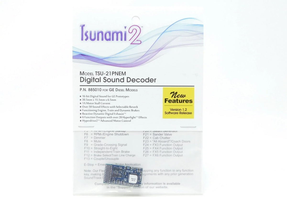 Soundtraxx Tsunami 2 TSU-21PNEM 885010 GE Diesel DCC / SOUND Decoder