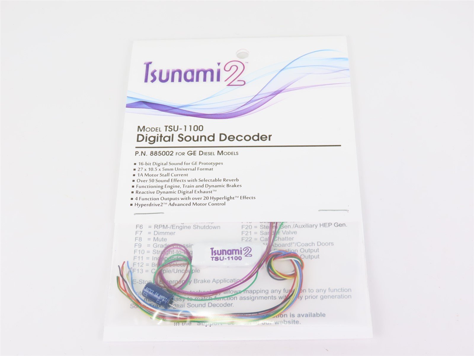 Soundtraxx Tsunami 2 TSU-1100 885002 GE Diesel 1AMP DCC / SOUND Decoder