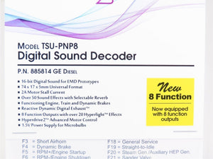 Soundtraxx Tsunami 2 TSU-PNP8 885814 GE Diesel DCC / SOUND Decoder